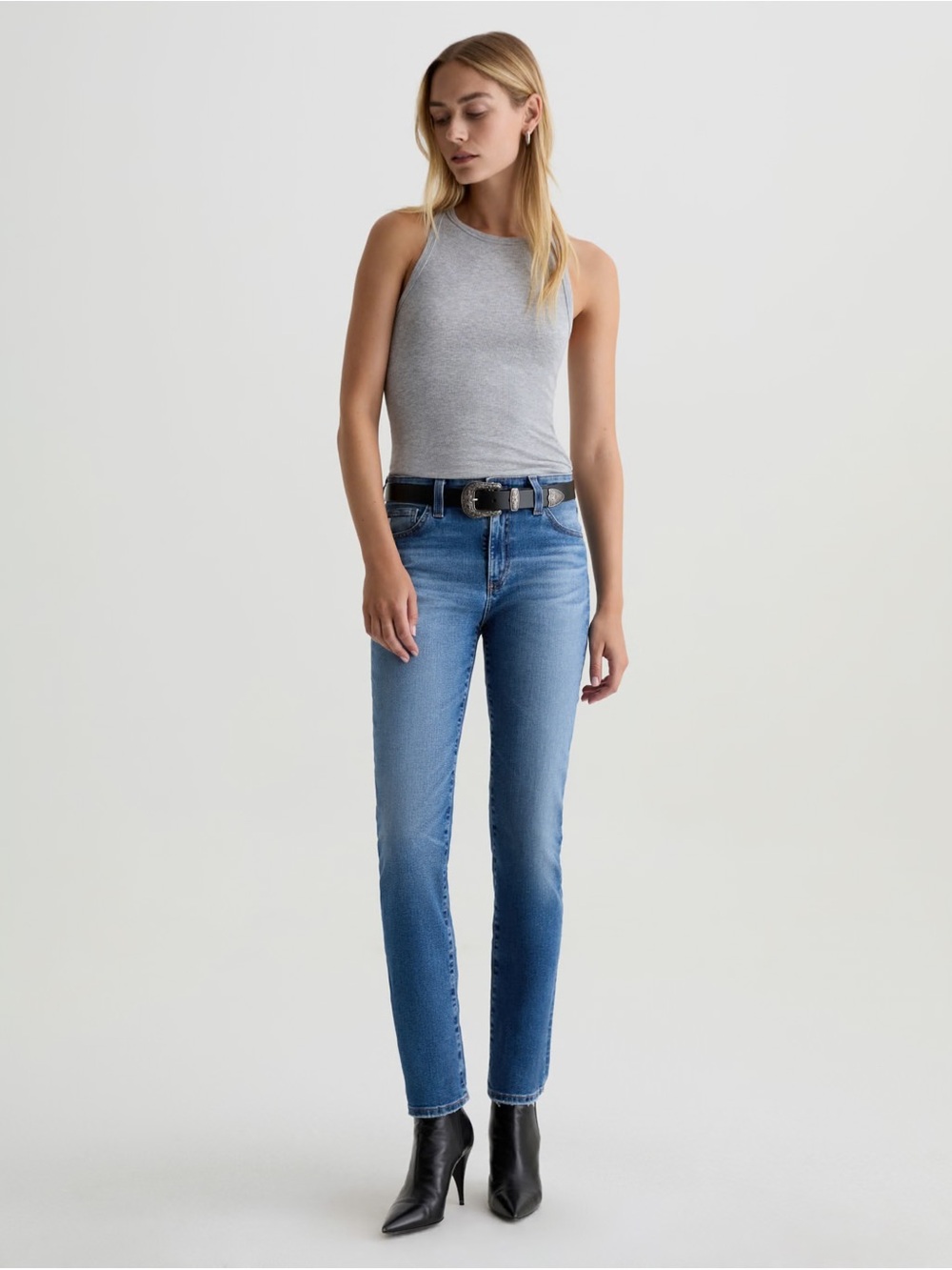 AG Mari High Rise Slim Straight Jeans